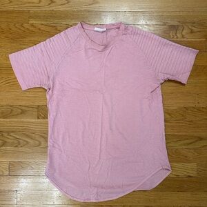 Casual Pink Short Sleeve Men's Tee